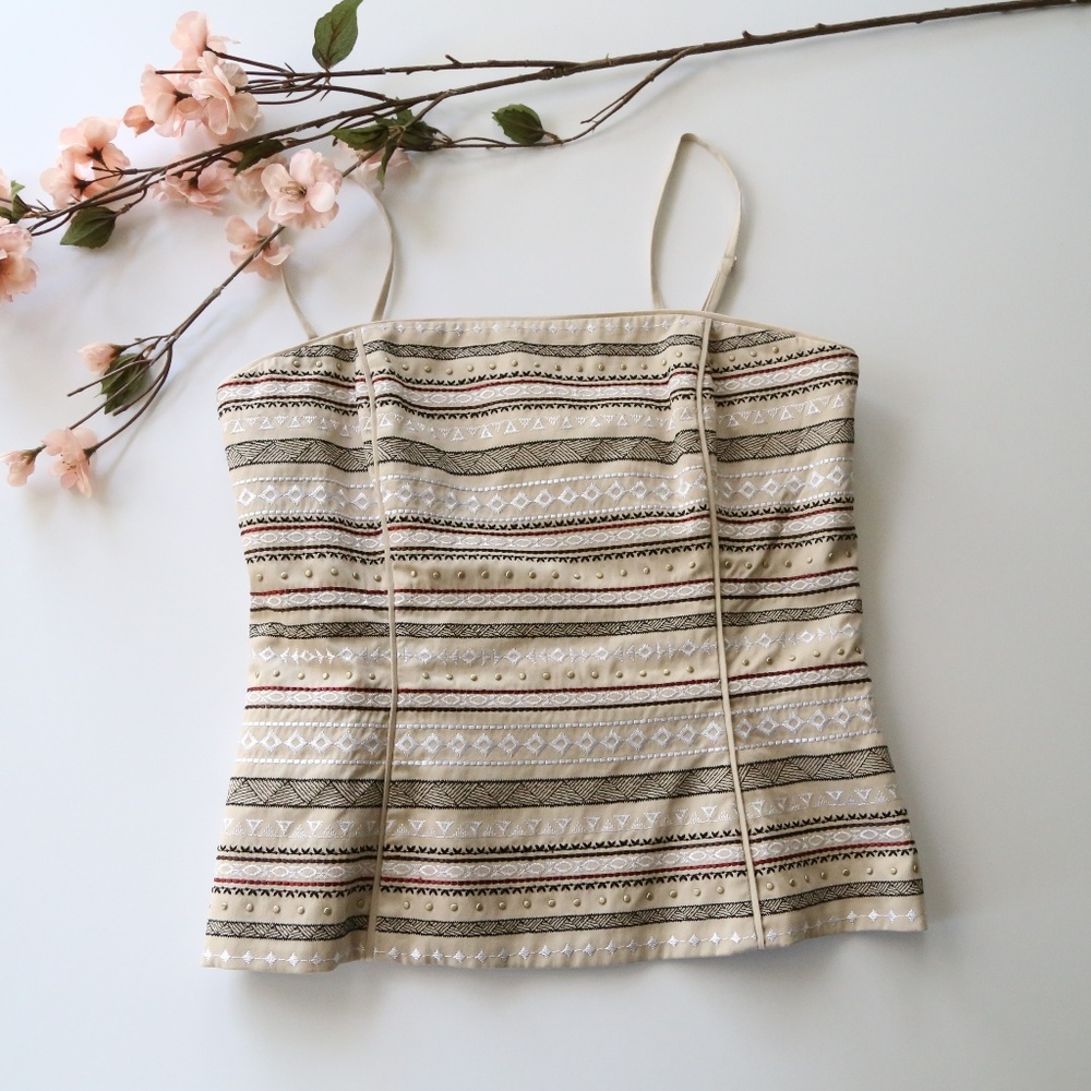 White House Black Market Corset Bustier Top